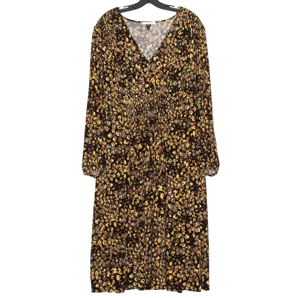 London‎ Times Dress Floral Cottage Boho Prairie Romantic Earthy Retro Midi 3X
